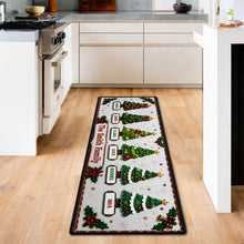 Load image into Gallery viewer, Personalized Christmas Tree Doormat Unique Family Gift Red Green
