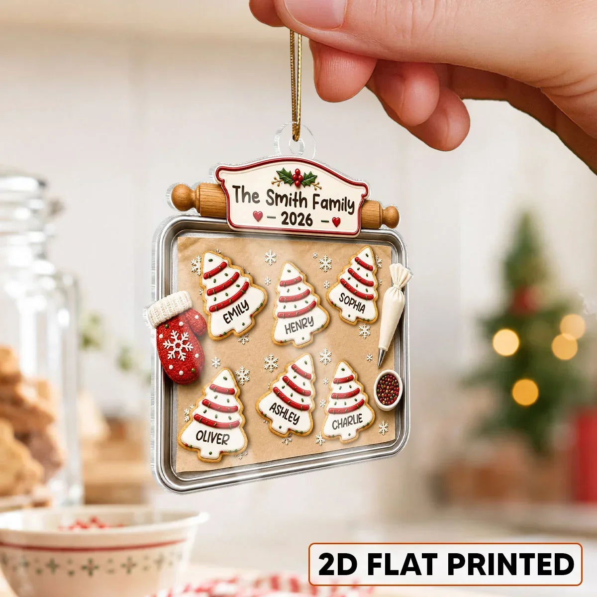 Personalized Acrylic Christmas Ornament Custom Family Gift