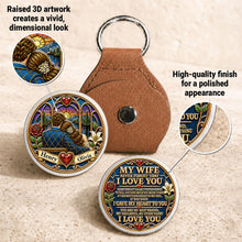 Load image into Gallery viewer, Personalized Pocket Hug Keychain I Love You Gift for Wife
