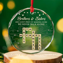 Load image into Gallery viewer, Personalized Crystal Ornament Sibling Keepsake Gift
