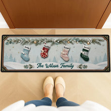 Load image into Gallery viewer, Personalized Christmas Stockings Doormat Unique Family Gift
