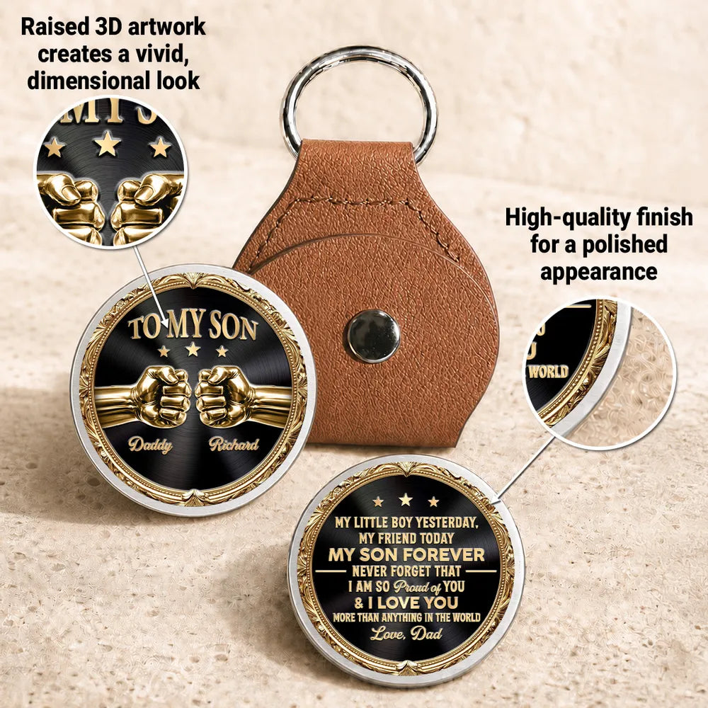 Personalized Pocket Hug Keychain Keepsake for Son Gift