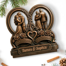 Load image into Gallery viewer, Personalized 2-Layer Wooden Plaque Gift for Couple Anniversaries
