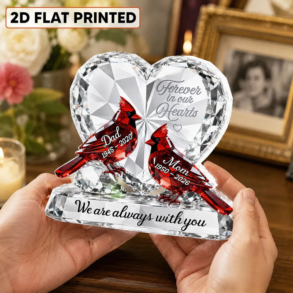 Personalized Heart-Shaped Acrylic Block Plaque Sympathy Gift for Friend