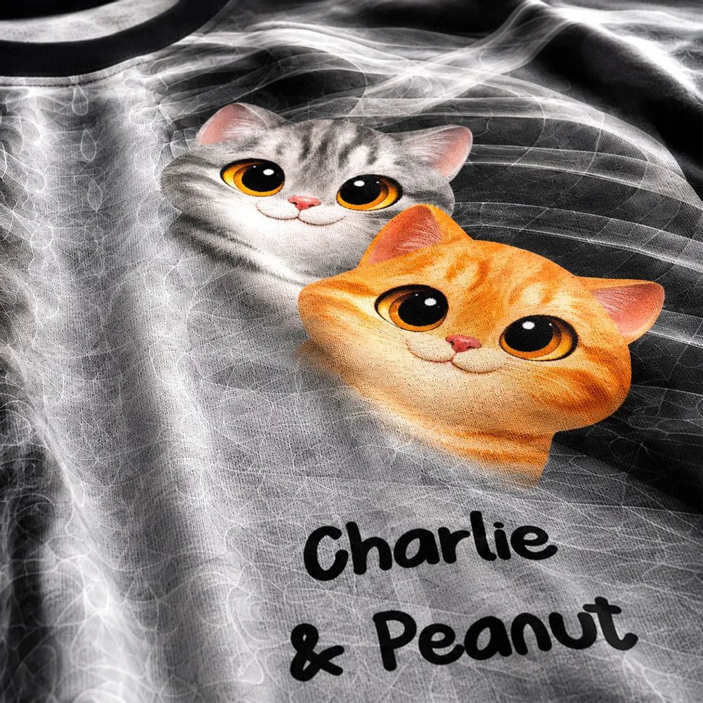 Personalized Cat Lover Tee X-Ray Art Gift for Cat Parents