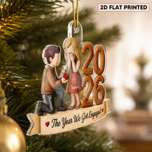 Load image into Gallery viewer, Personalized Acrylic Engagement Ornament Unique Gift for Couple
