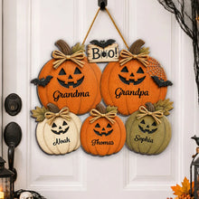 Load image into Gallery viewer, Personalized Halloween Wooden Sign for Grandparents Family Gift
