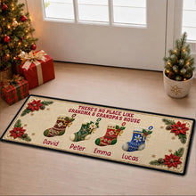 Load image into Gallery viewer, Personalized Christmas Doormat for Grandma's Family Welcome
