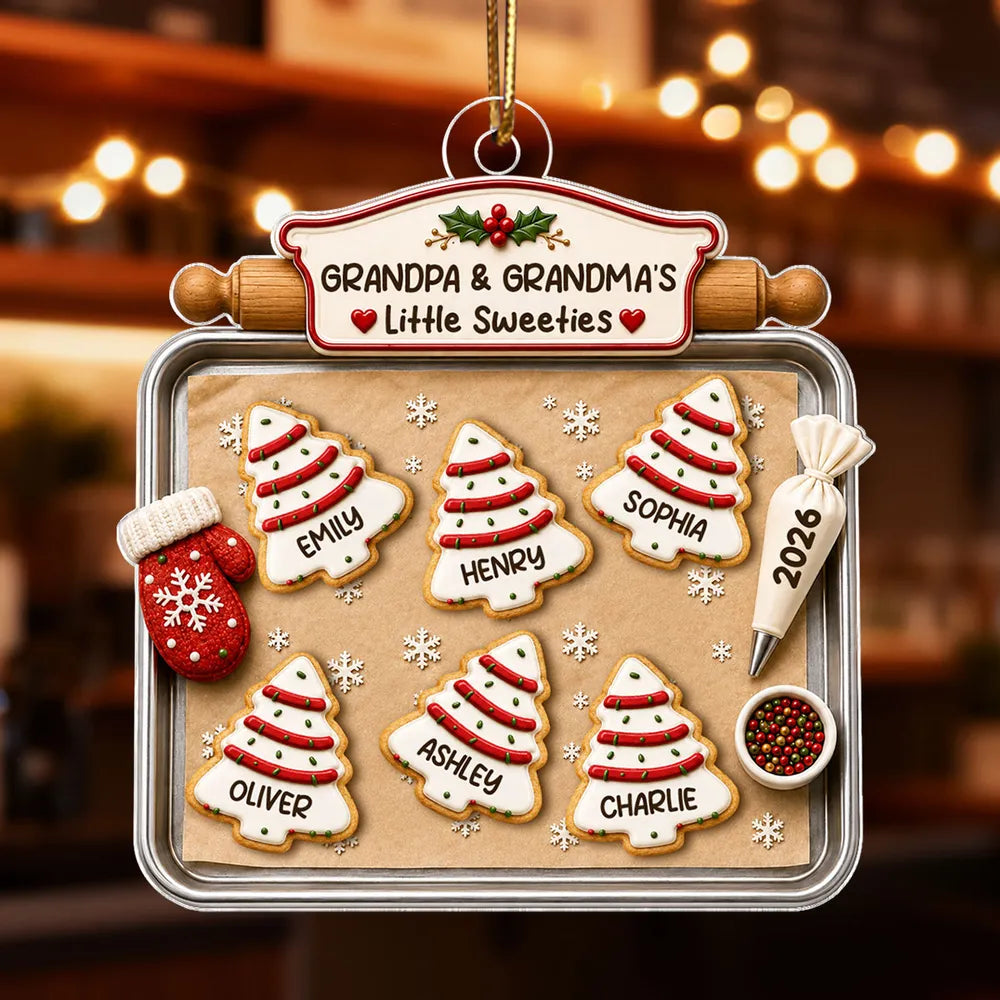 Personalized Acrylic Christmas Ornament Gift for Grandparents