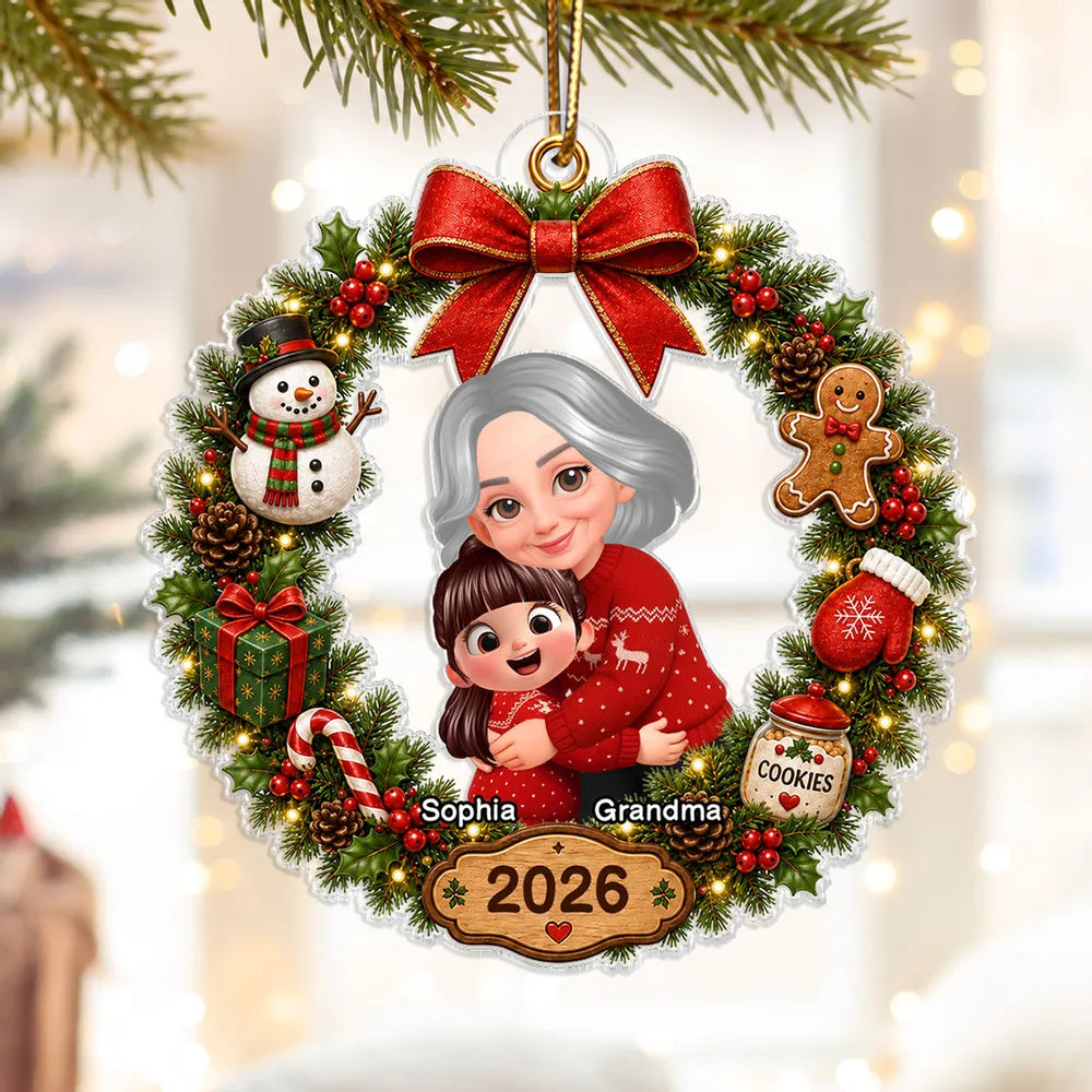 Personalized Acrylic Ornament Christmas Gift for Grandma