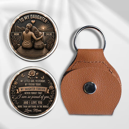 Personalized Pocket Hug Keychain Vintage Mother-Daughter Gift