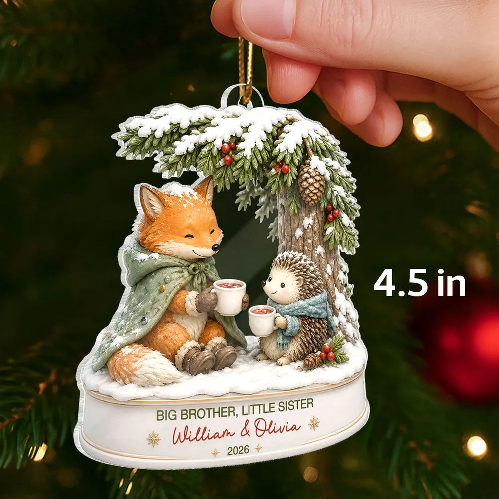 Personalized Big Brother Little Sister Acrylic Ornament Gift