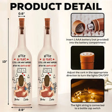 Load image into Gallery viewer, Personalized Bottle Lamp for Couple with Embracing Design - Romantic Amber Decor Gift
