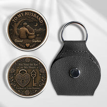 Load image into Gallery viewer, Personalized Pocket Hug Keychain Gift for Husband Love Token
