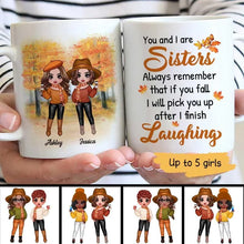 Load image into Gallery viewer, Personalized Cartoon Sister Mug Gift for Women, White Ceramic
