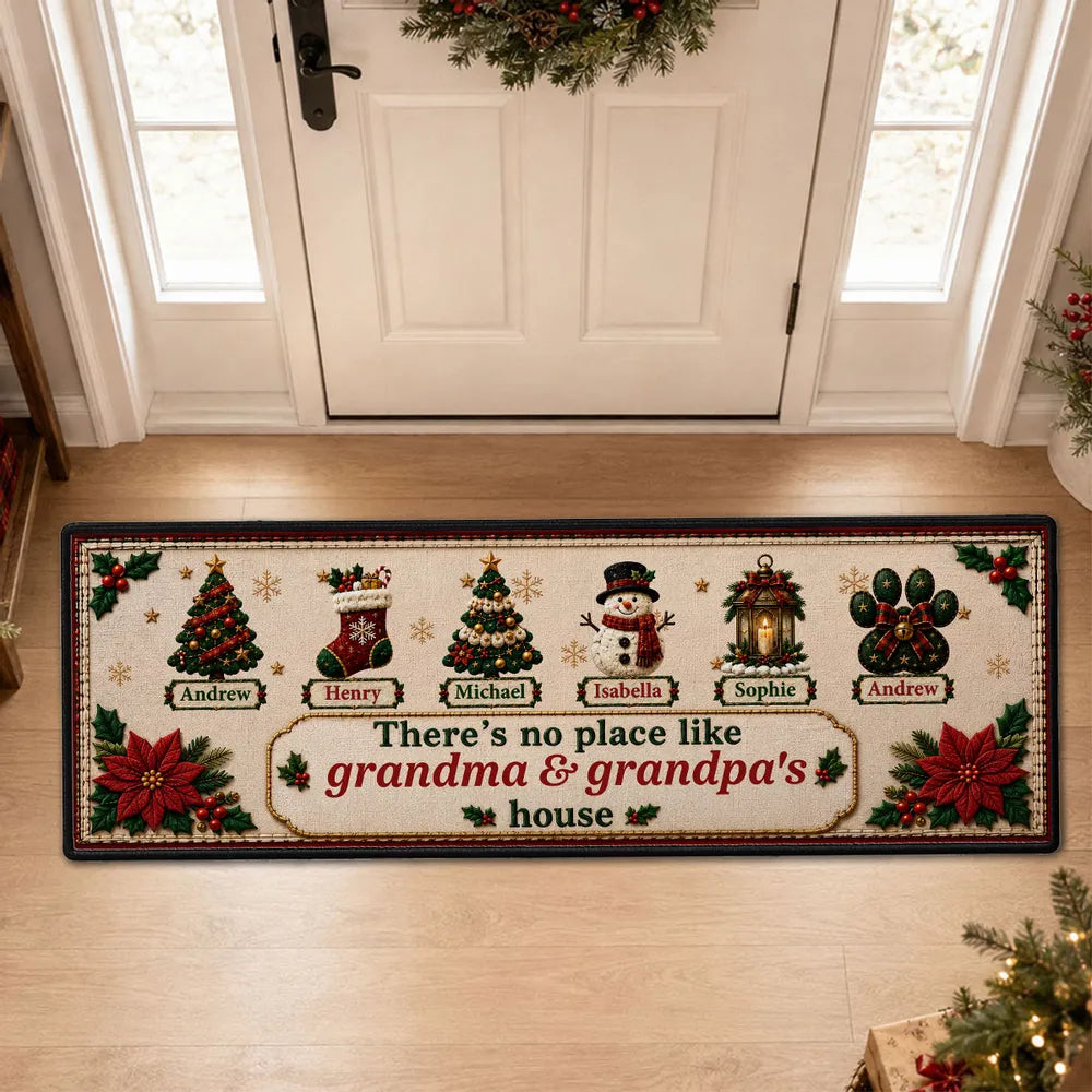 Personalized Doormat with Grandma & Grandpa's House Design Gift for Family