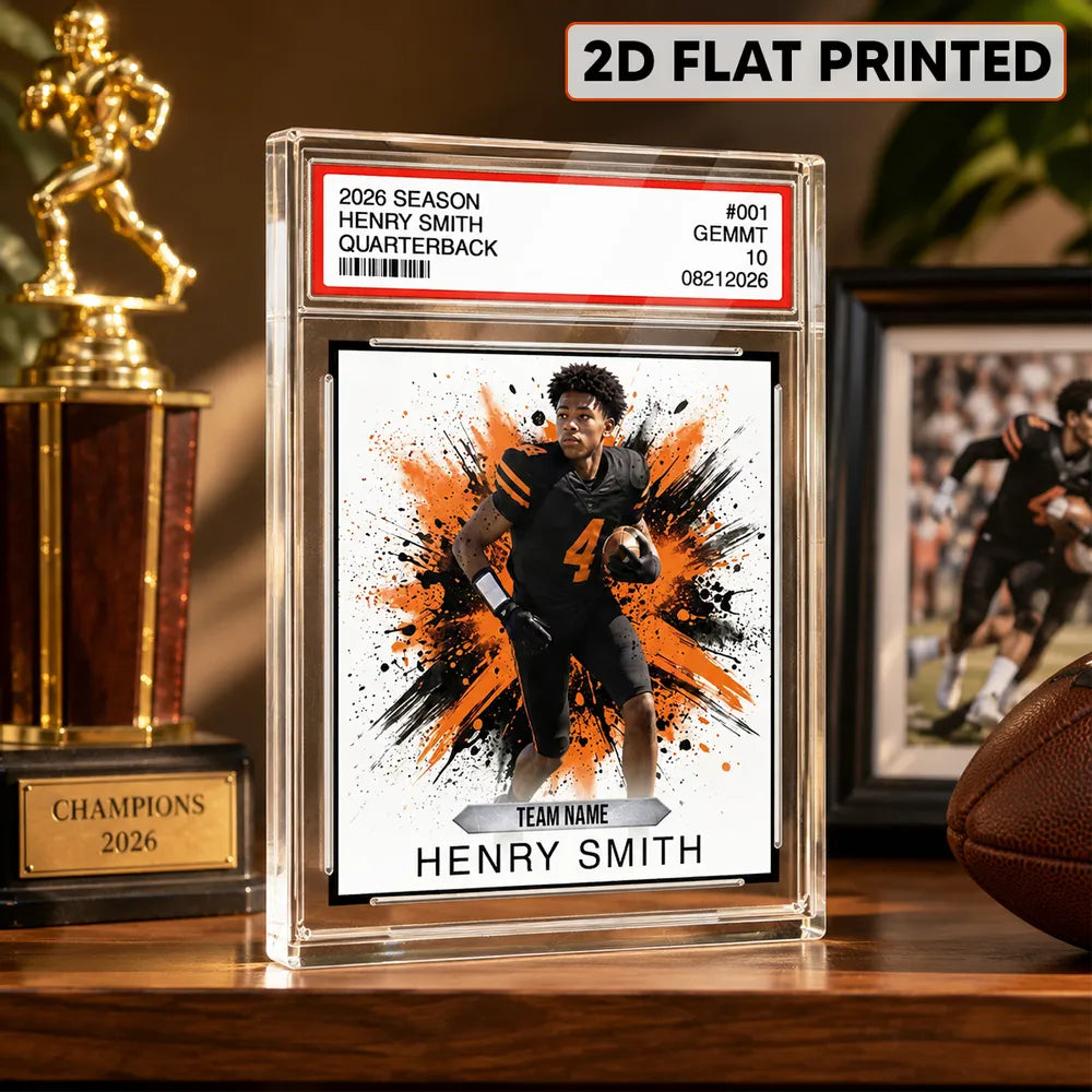 Personalized Acrylic Block Plaque Custom Football Keepsake Gift for Players