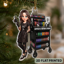 Load image into Gallery viewer, Personalized Tattoo Artist Acrylic Ornament Custom Gift for Her
