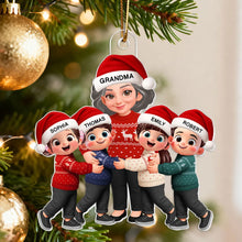 Load image into Gallery viewer, Personalized Acrylic Christmas Ornament for Grandma with Grandkids
