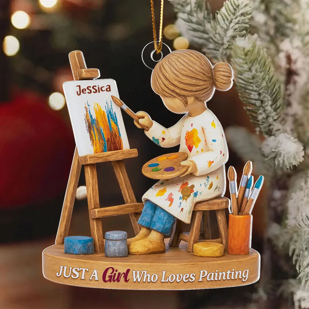Personalized Acrylic Artist Ornament Unique Christmas Gift