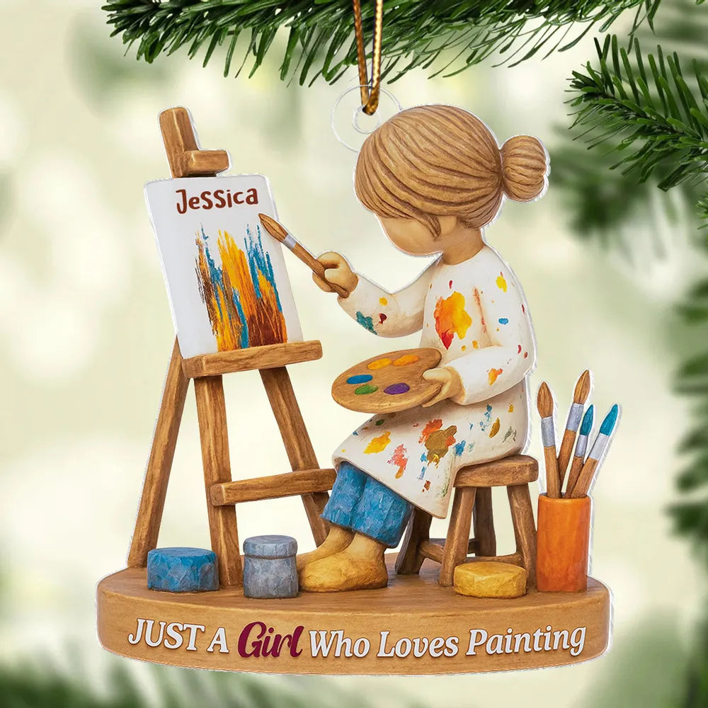 Personalized Acrylic Artist Ornament Unique Christmas Gift