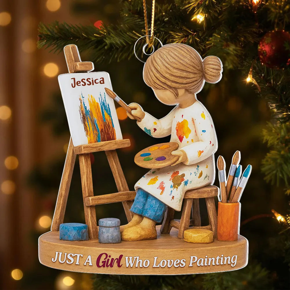 Personalized Acrylic Artist Ornament Unique Christmas Gift