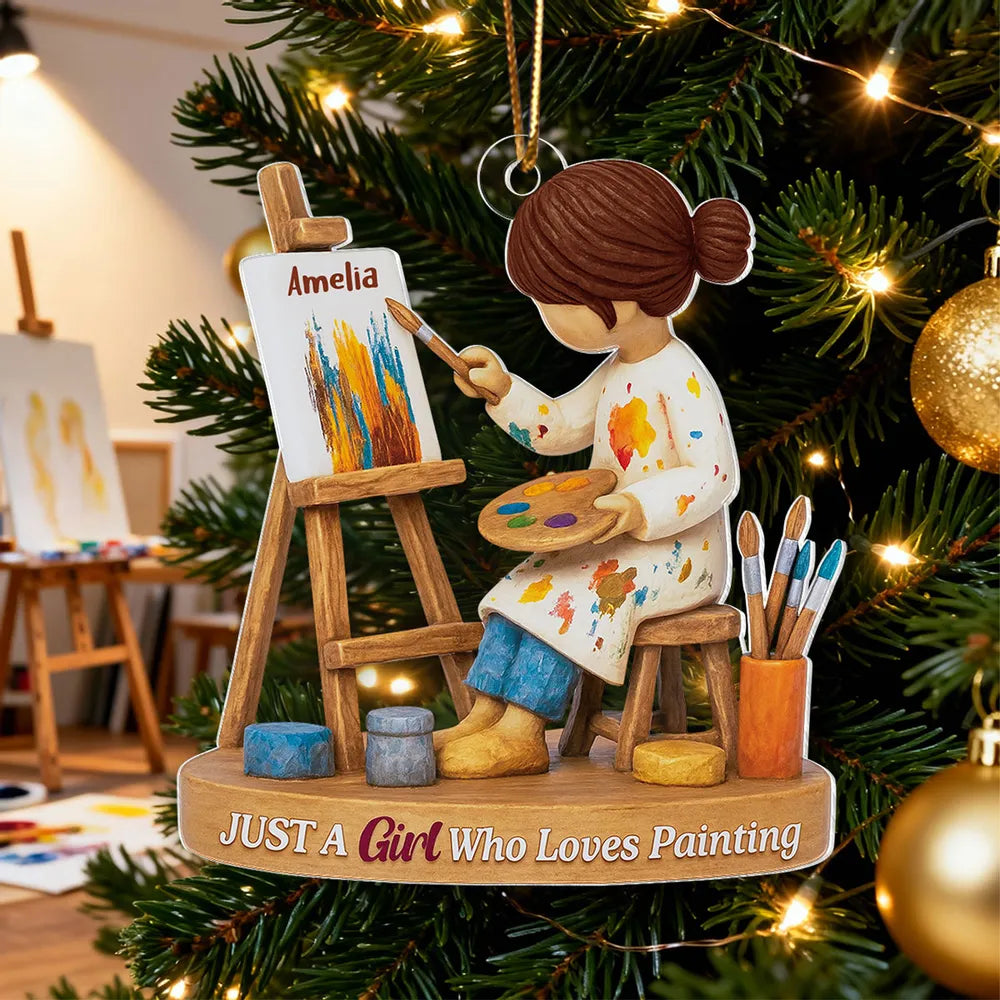 Personalized Acrylic Artist Ornament Unique Christmas Gift