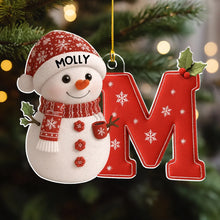 Load image into Gallery viewer, Personalized Snowman Acrylic Ornament Unique Christmas Gift for Family

