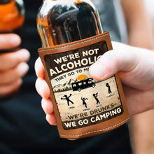 Load image into Gallery viewer, Personalized Leather Can Cooler Custom RV Design Gift for Couples
