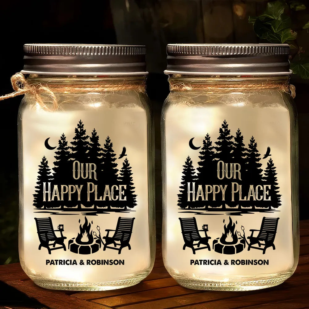 Personalized Glass Mason Jar Light Creative Gift for Couples