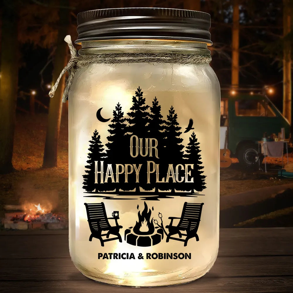 Personalized Glass Mason Jar Light Creative Gift for Couples