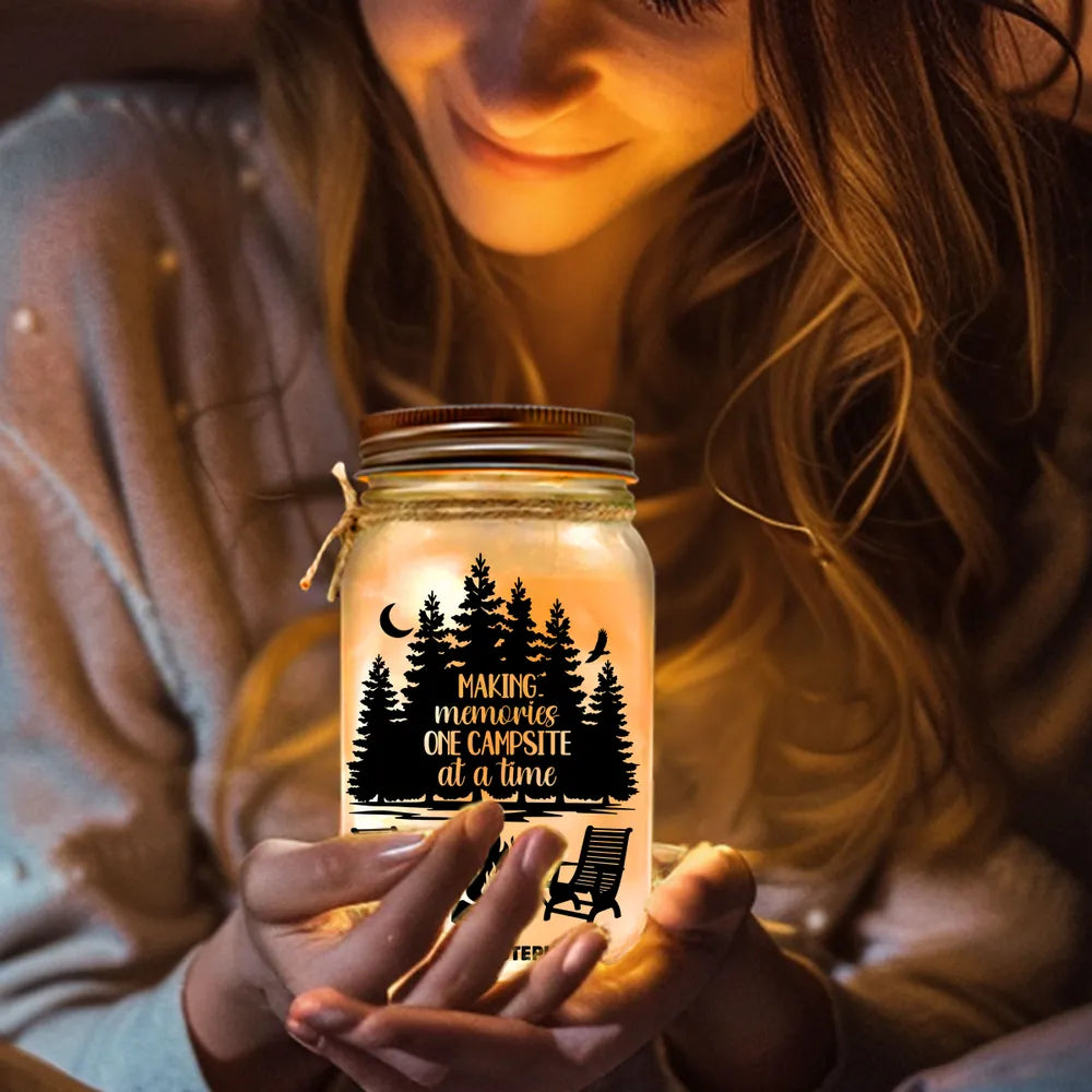 Personalized Glass Mason Jar Light Creative Gift for Couples