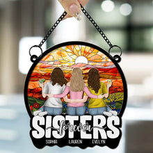 Load image into Gallery viewer, Personalized Wood Acrylic Ornament Sisters Gift Keepsake
