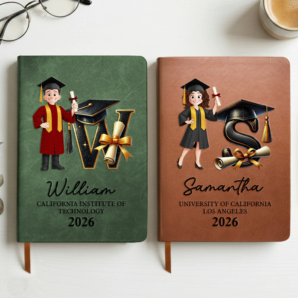 Personalized Graduation Journal for Students - Custom Name and Year Keepsake Stationery MagicInPrints