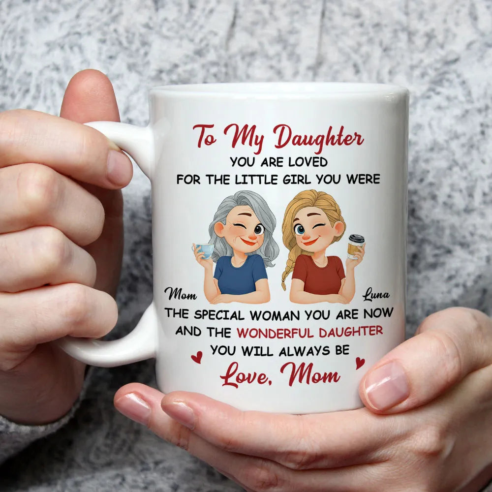 Personalized Coffee Mug for Daughter - Heartfelt Message from Mom Cup MagicInPrints