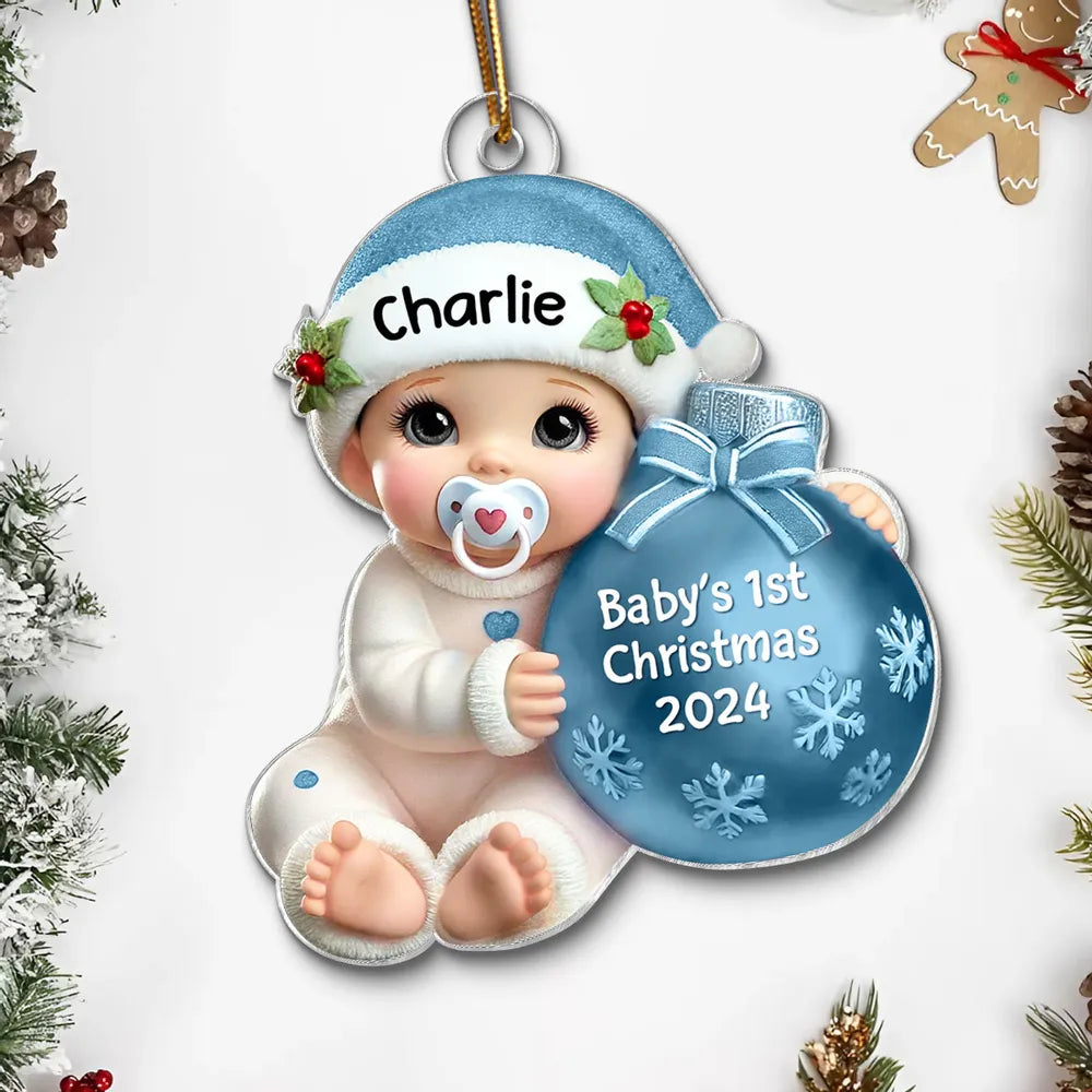 Personalized Baby's First Christmas Ornament for New Parents - 2025 Keepsake Gift Ornament MagicInPrints