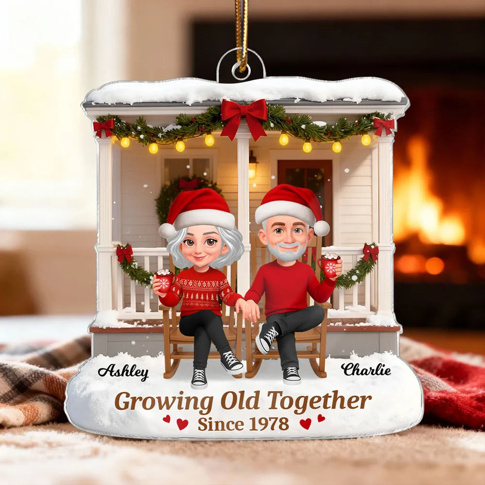 Personalized Couple Christmas Ornament - Growing Old Together Since 1988 Ornament MagicInPrints