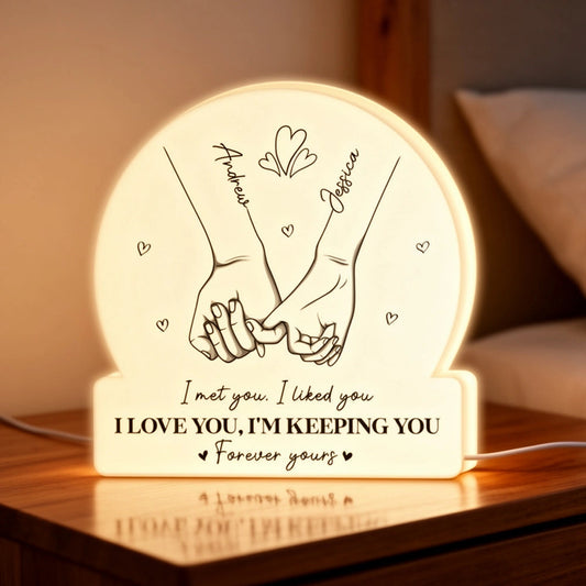 Personalized LED Night Light for Couples with Custom Names - Romantic Gift Plaque MagicInPrints