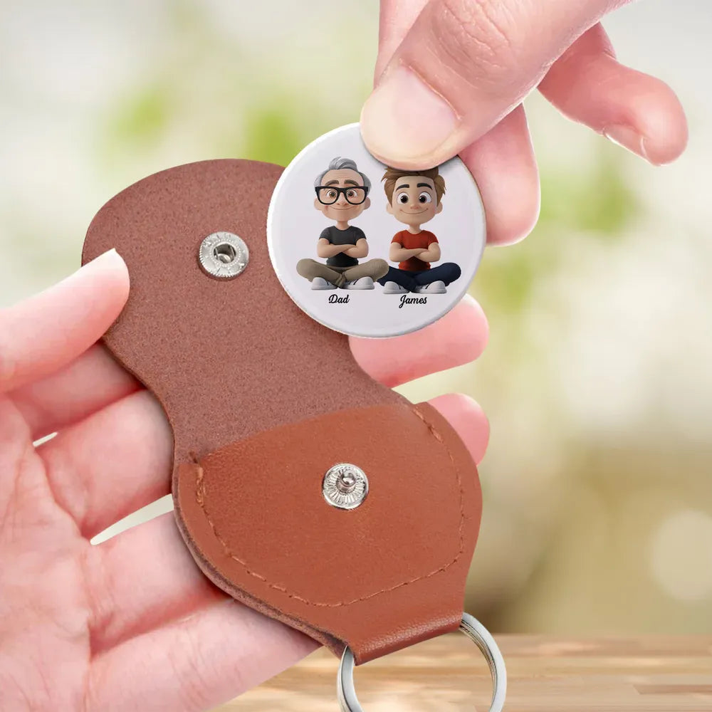 Personalized Dad and Son Keychain - Sentimental Gift for Father's Day Keychain MagicInPrints