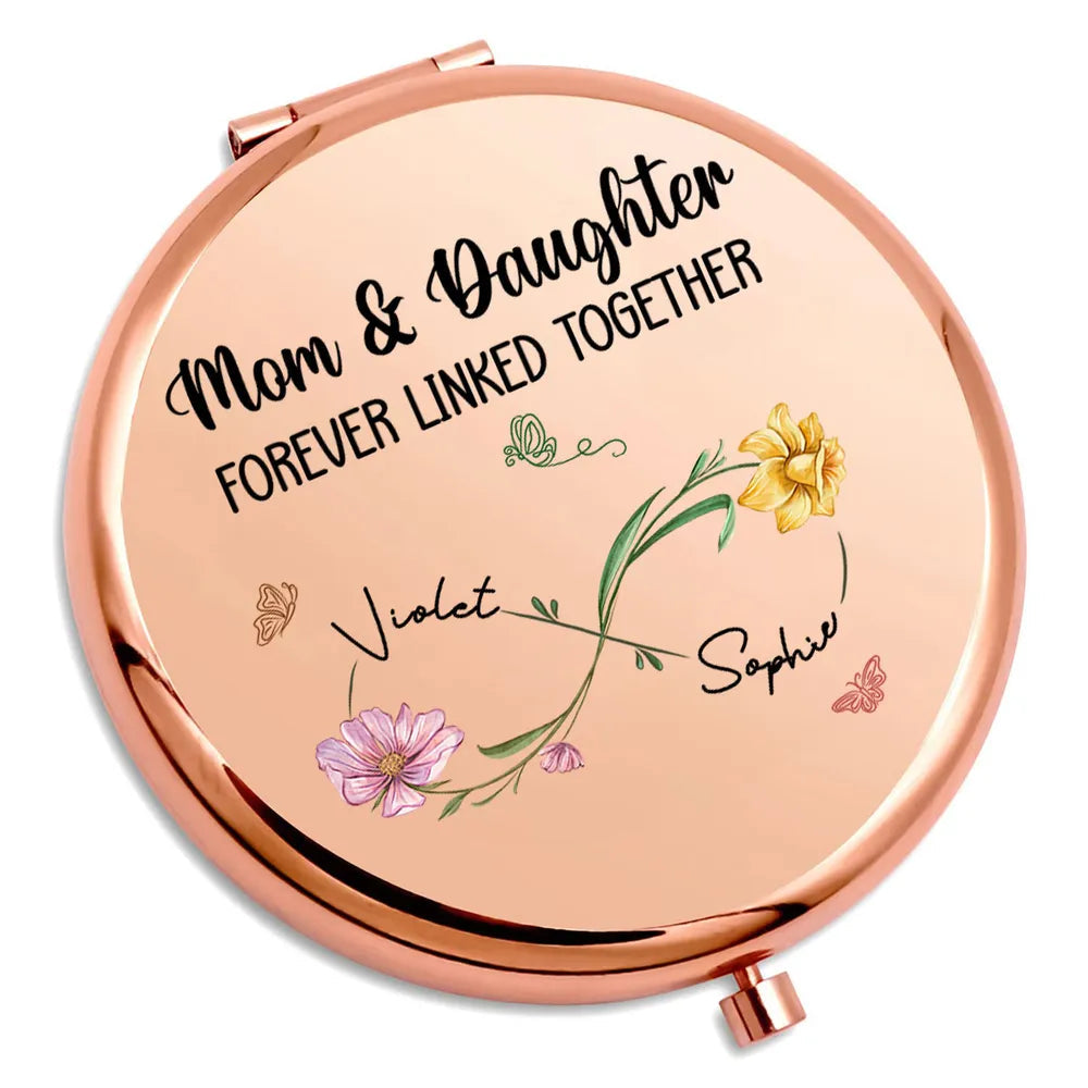 Personalized Compact Mirror for Mom & Daughter - Sentimental Gift for Mother's Day Beauty Tools MagicInPrints