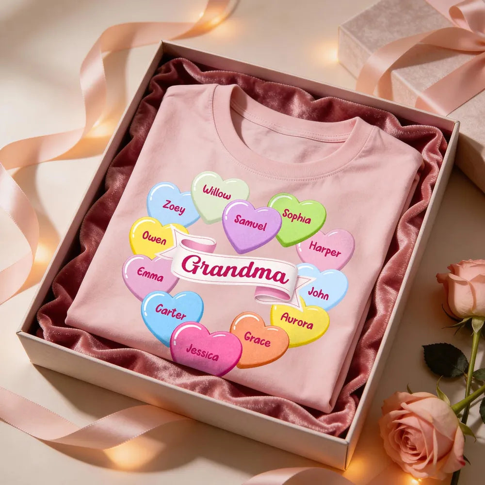 Personalized Grandma T-Shirt for Family - Custom Names Gift Cloth MagicInPrints