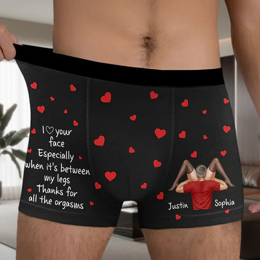 Personalized Men's Boxer Briefs Romantic Gift - Valentine's Day Underwear MagicInPrints