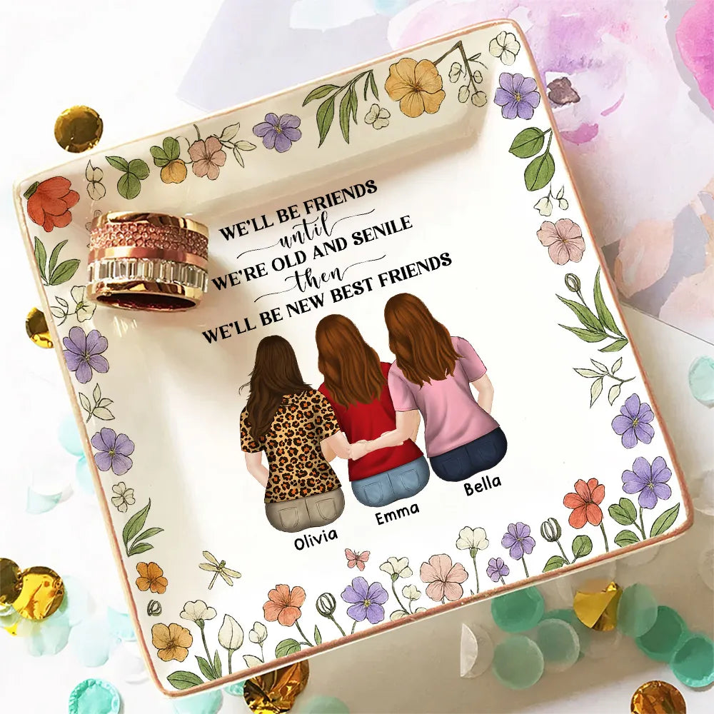 Personalized Best Friends Decorative Plate - Sentimental Gift for Friendship Jewelry MagicInPrints