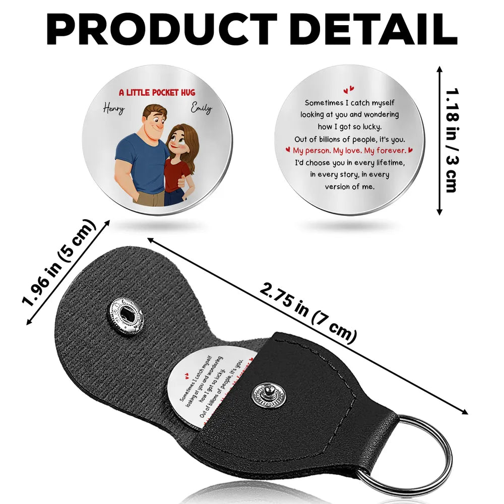 Personalized Pocket Hug Keychain for Couples - Sentimental Gift for Loved Ones Keychain MagicInPrints