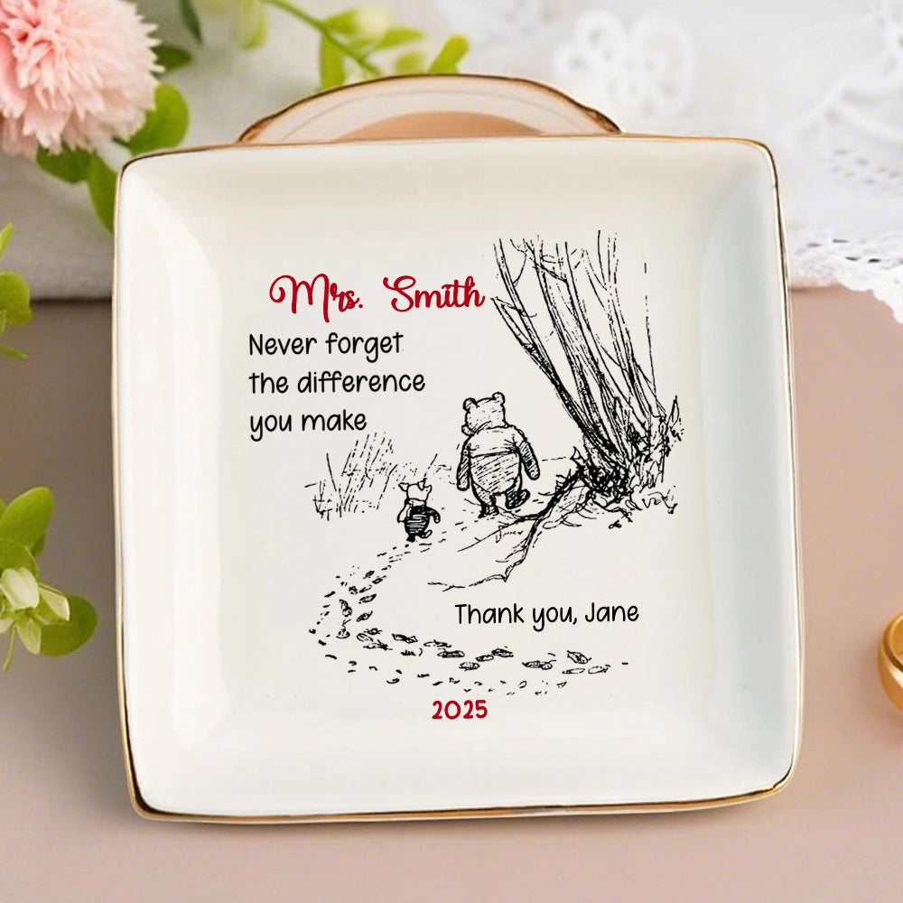 Personalized Teacher Appreciation Trinket Dish for Mrs. Smith - Sentimental Gift 2025 Jewelry MagicInPrints