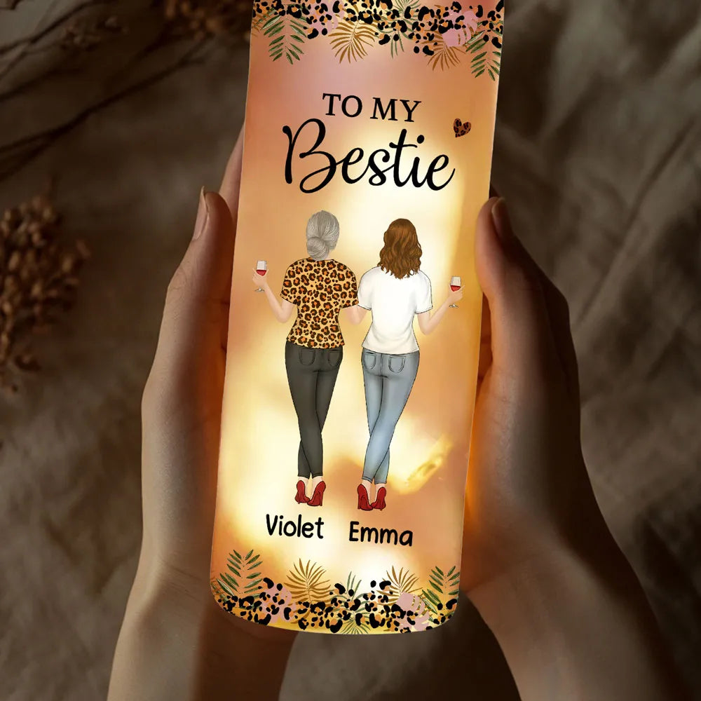Personalized LED Wine Bottle Lamp for Best Friends - Sentimental Gift Lamp MagicInPrints