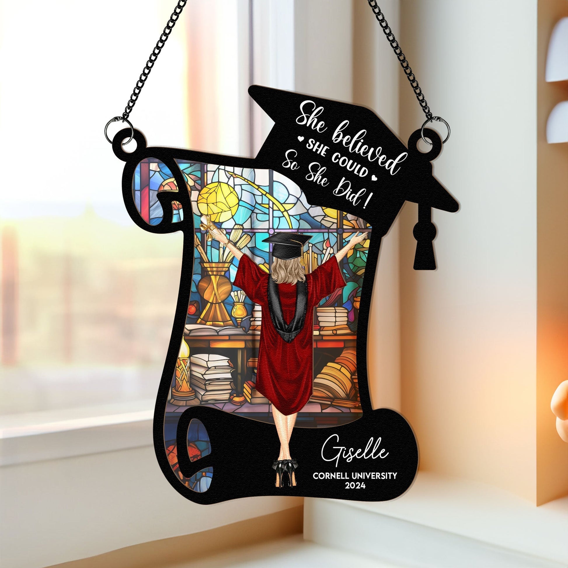 Personalized Graduation Ornament for Her - Inspirational Keepsake Gift Ornament MagicInPrints