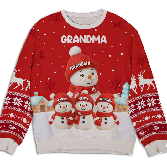 Personalized Grandma Snowman Family Sweatshirt - Christmas Gift Cloth MagicInPrints