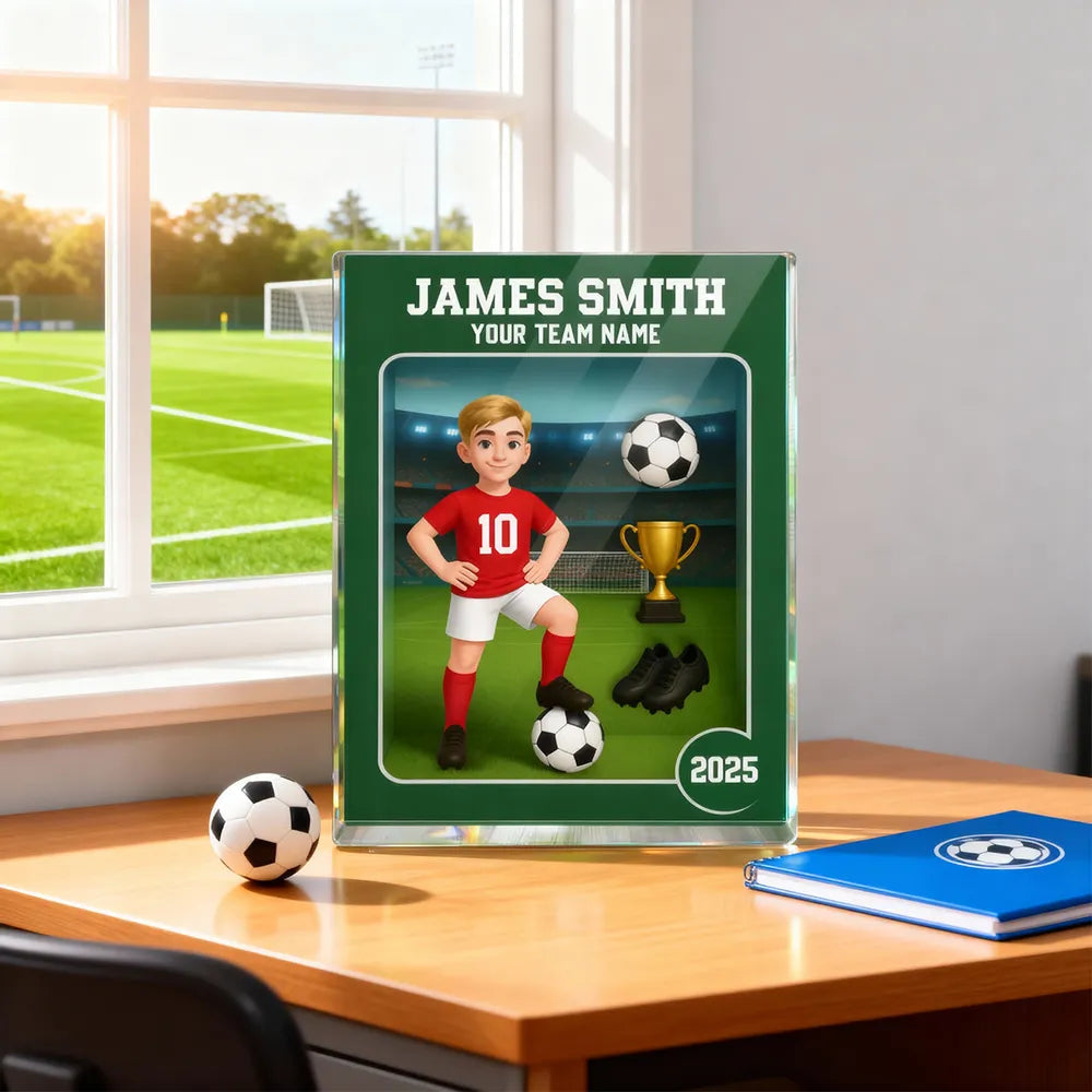 Personalized Soccer Player Acrylic Plaque for Kids - Custom Team Gift Plaque MagicInPrints
