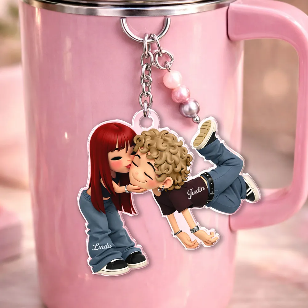 Personalized Couple Keychain for Lovers - Cute Gift for Anniversaries Keychain MagicInPrints